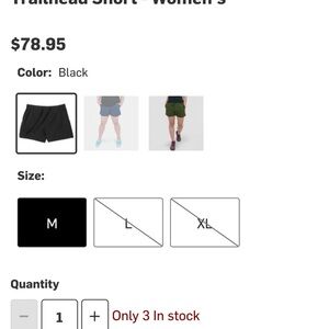 Trailhead Women's Athletic Shorts — Black